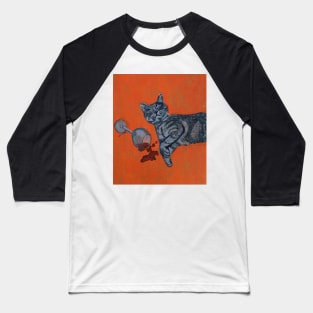 Cat with spilled wine Baseball T-Shirt